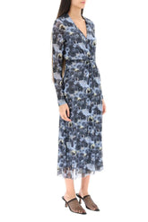 ABITO MIDI IN MESH FLOREALE